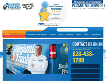 Tablet Screenshot of benfranklinplumbingmorganton.com